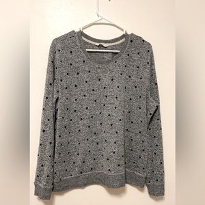 Lucky Brand Polka Dot Cloud Jersey Gray w/Black Size L